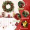 20 inch Artificial Christmas Wreath with LED String Lights for Front Door (Green,White) 19.6"D x 19.6"W x 19.6"H